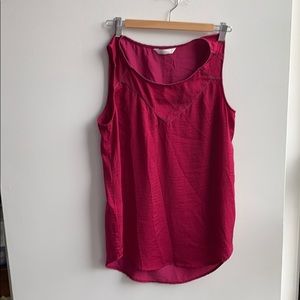 Raspberry red sleeveless blouse in EU 42
